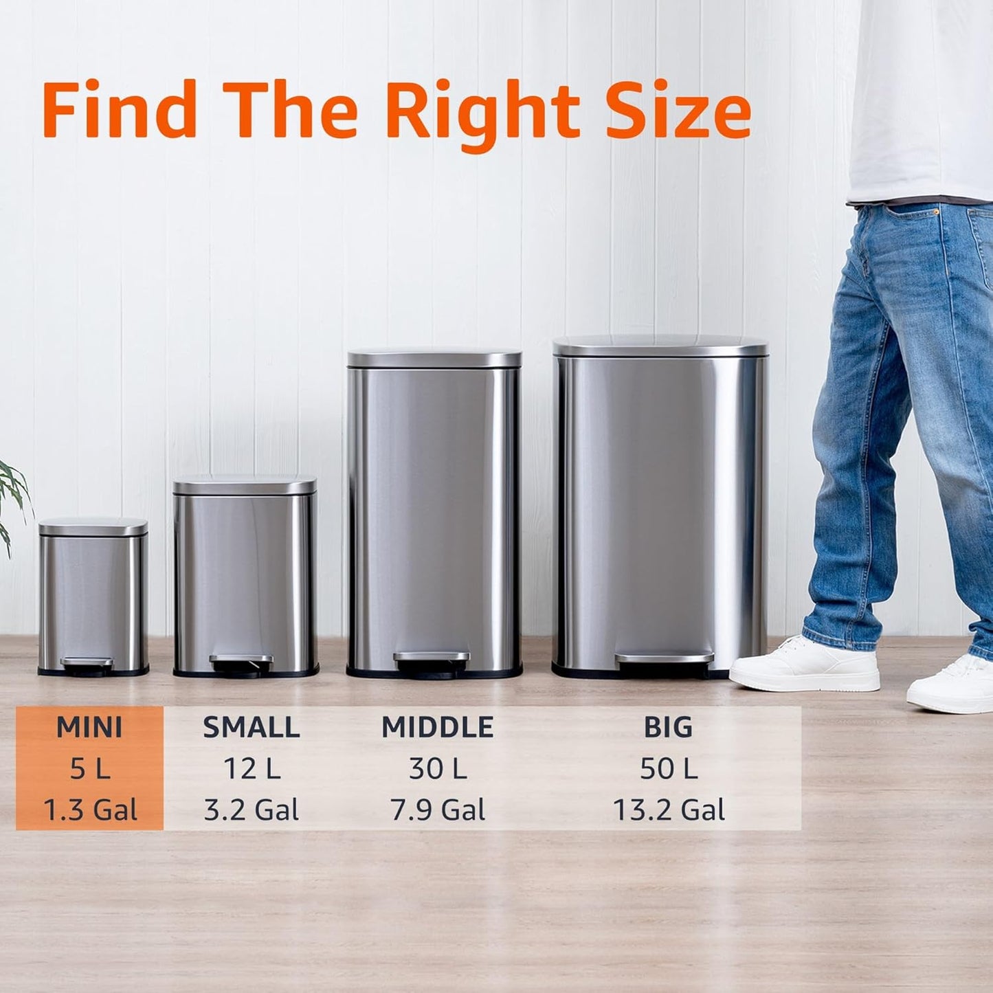 5L Soft-Close Trash Can