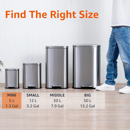 5L Soft-Close Trash Can